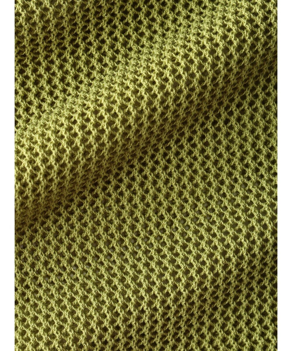 Green Parks メッシュポロ衿ニットプルオーバー 