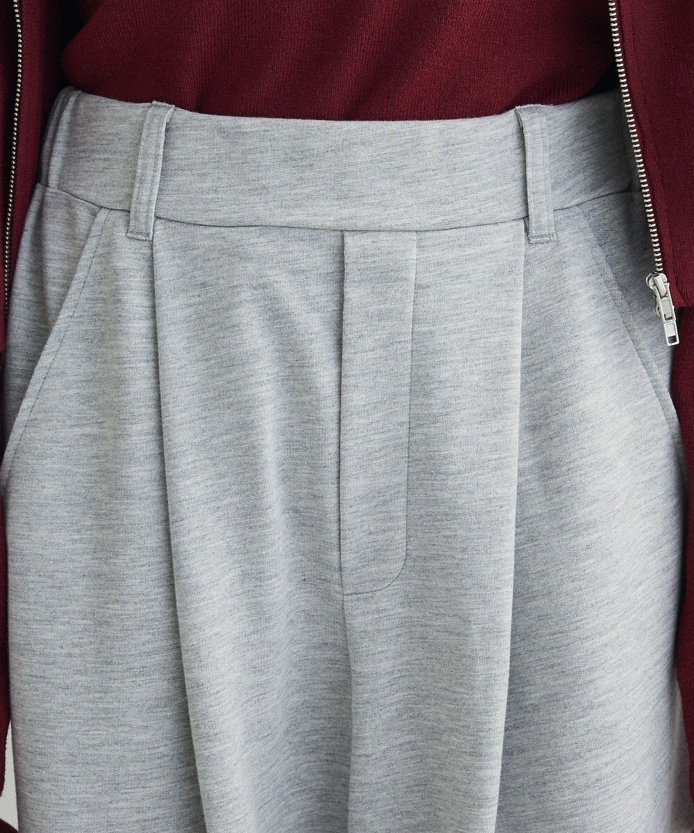 Green Parks フラワーくり抜き刺繍スウェットワイドパンツ 