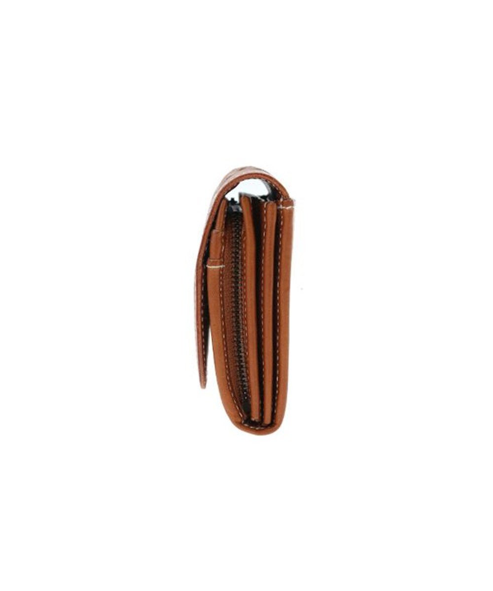 genten カットワーク フラップ長財布 