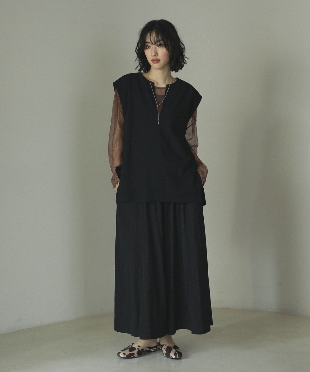 Green Parks リップルフレアベスト 