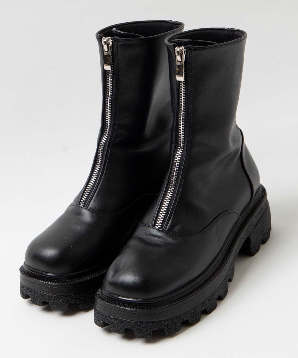 WEGO フロントZIPショートブーツ 