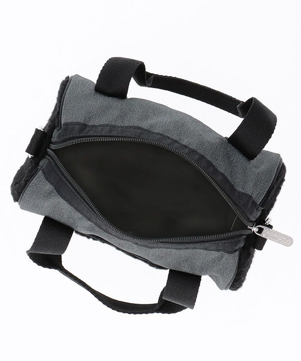 LeSportsac DENIM ROLL BAG/ブラックデニム/ブラックシェルパ 