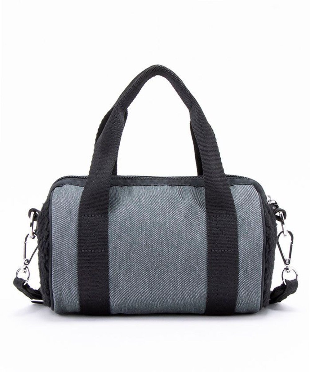 LeSportsac DENIM ROLL BAG/ブラックデニム/ブラックシェルパ 