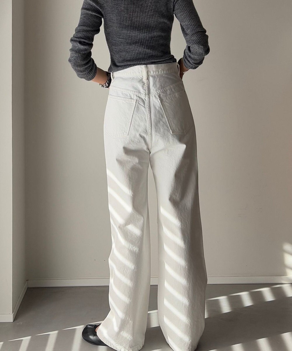 woadblue ＜坪田あさみさんコラボ＞SALUU　サルー /デニムパンツ ホワイト 