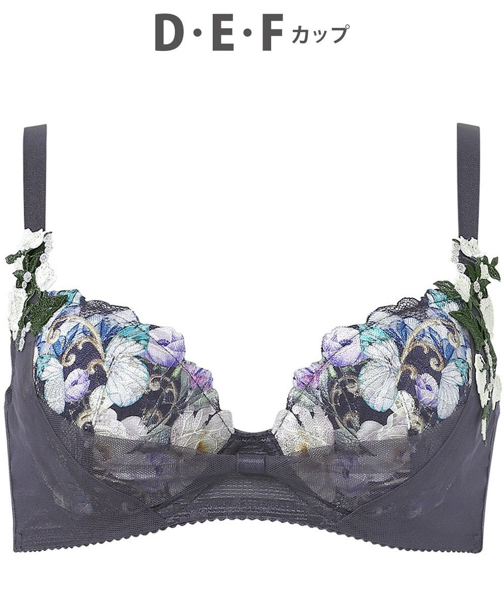 WACOAL 【リボンブラ 脇すっきり】 ブラジャー 脇高設計 着やせシルエット 動いても谷間キープ Gカップまで対応 大きいサイズ レディース BXB483 /ワコール 