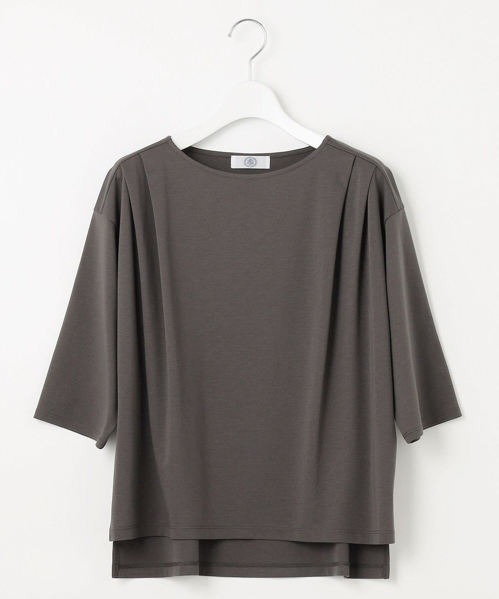 J.PRESS LADIES 【洗える・抗菌防臭・接触冷感・吸水速乾】ドライポンチ ボートネック カットソー 