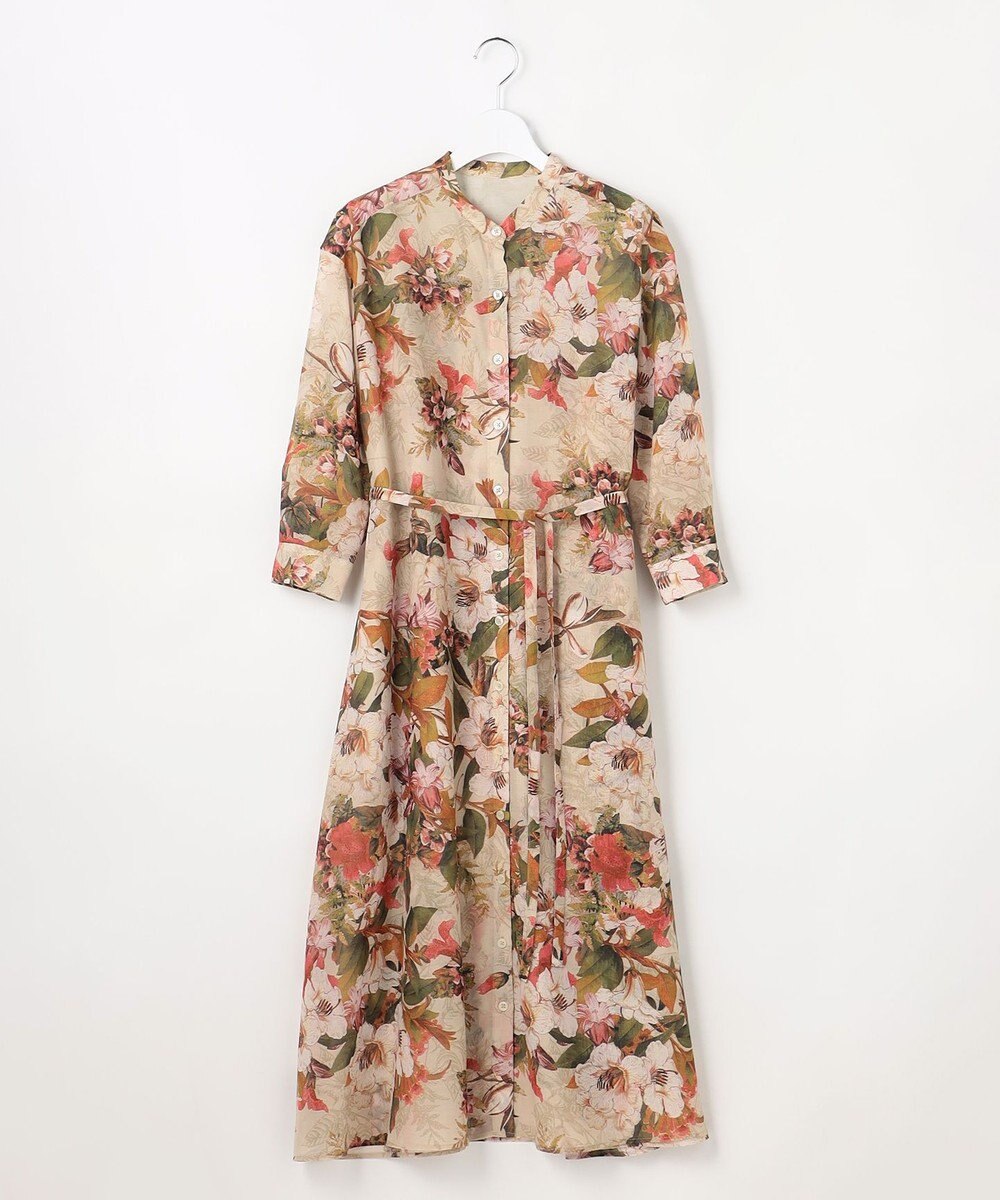 自由区 【SHIHOさん着用】ボタニカルプリント ワンピース 