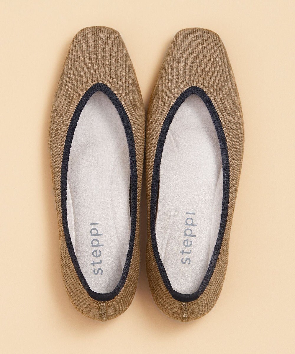 steppi ウール混 スクエア パンプス 