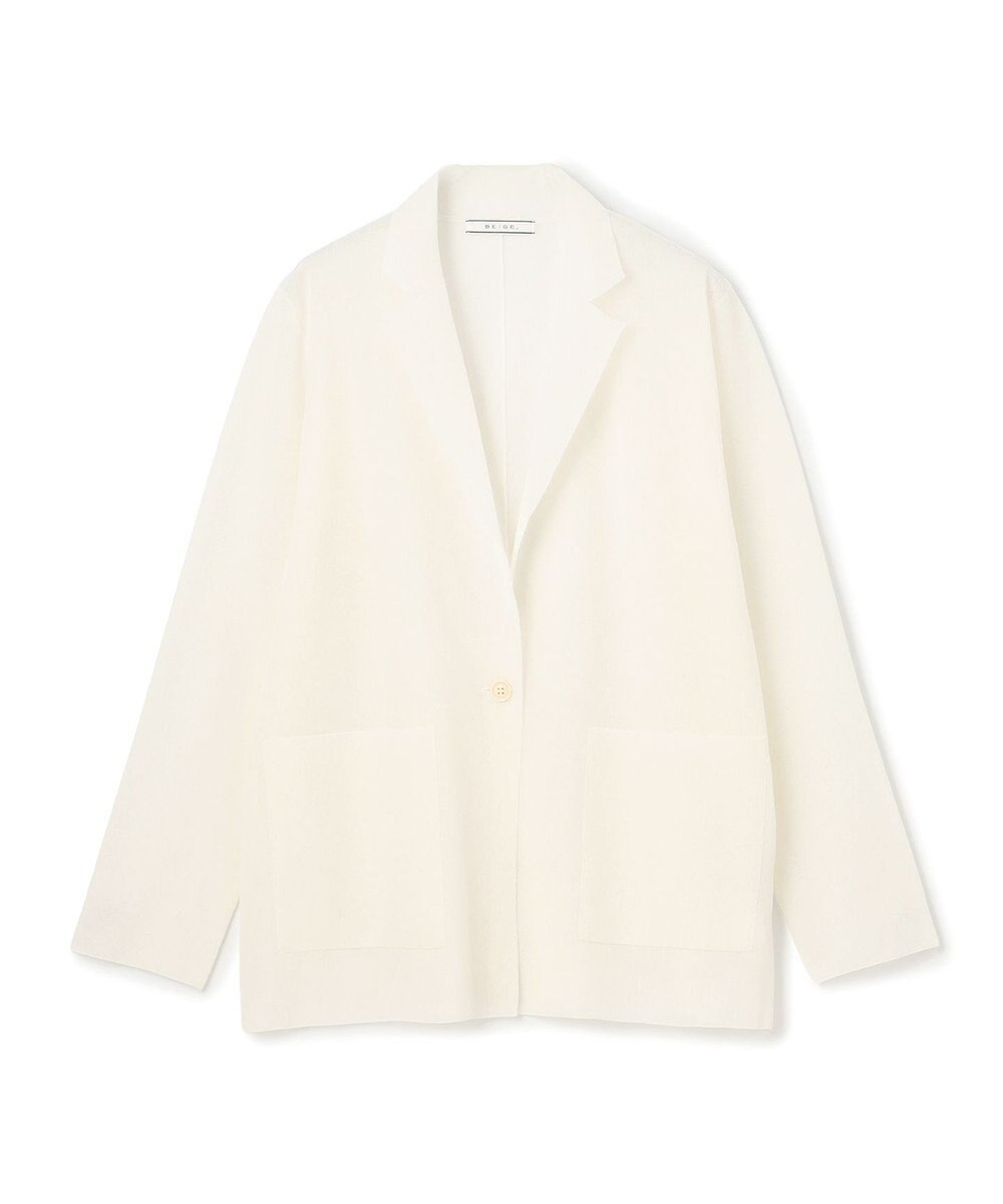 BEIGE， PYRRHOT / シアーコンビ ニットジャケット 