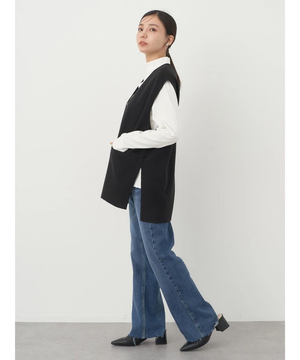 earth music&ecology ＳＥＴ２点圧縮風ポンチベスト＋リブタートル 