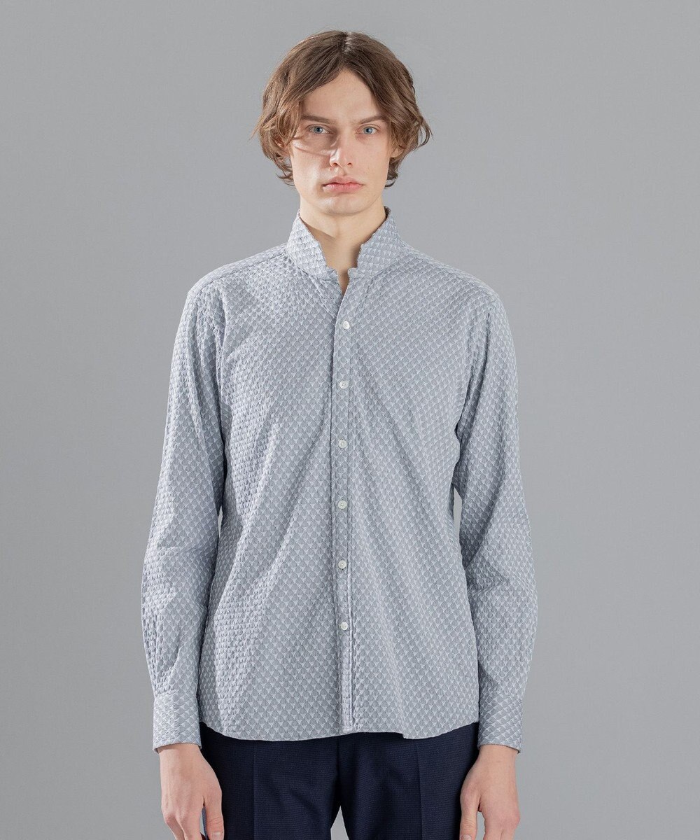 JOSEPH HOMME トライジャガードストレッチ　ウィングカラーシャツ 