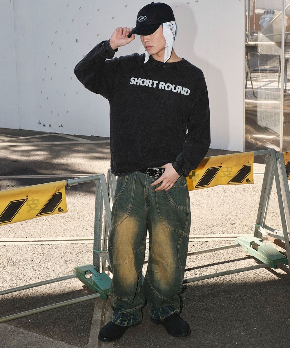 WEGO 【ユニセックス着用ITEM】ケミカルウォッシュグラフィックT（LS） 