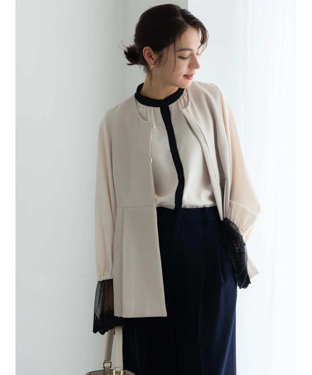 Te chichi 【セレモニーアイテム】サイドプリーツペプラムジレ（セットアップ可） 