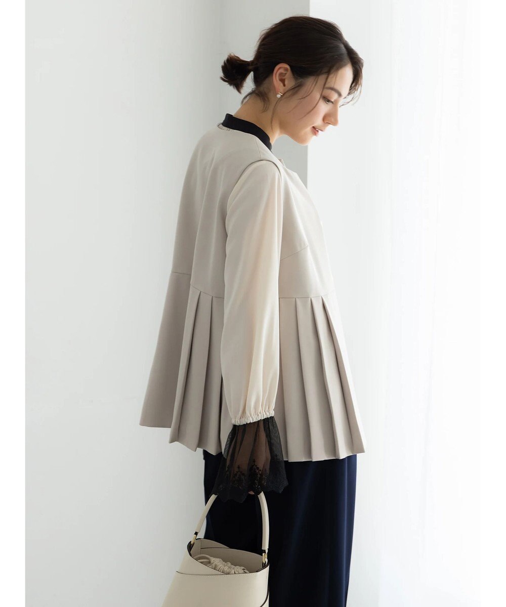 Te chichi 【セレモニーアイテム】サイドプリーツペプラムジレ（セットアップ可） 