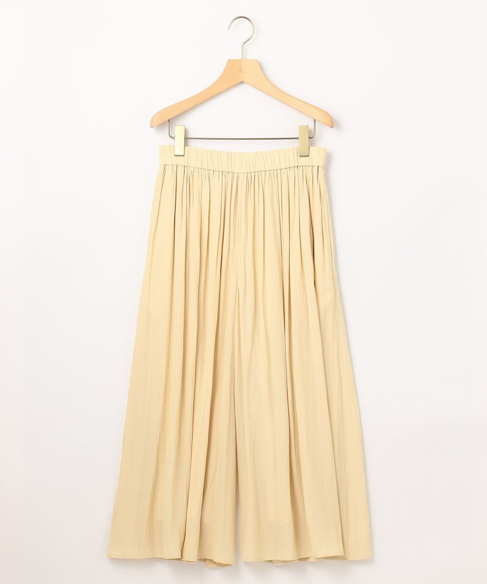 組曲 【新色追加・ウエスト調整可】ギャザーライトデシン パンツ 