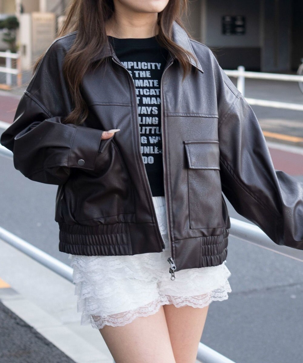 WEGO PUショートジャケット 