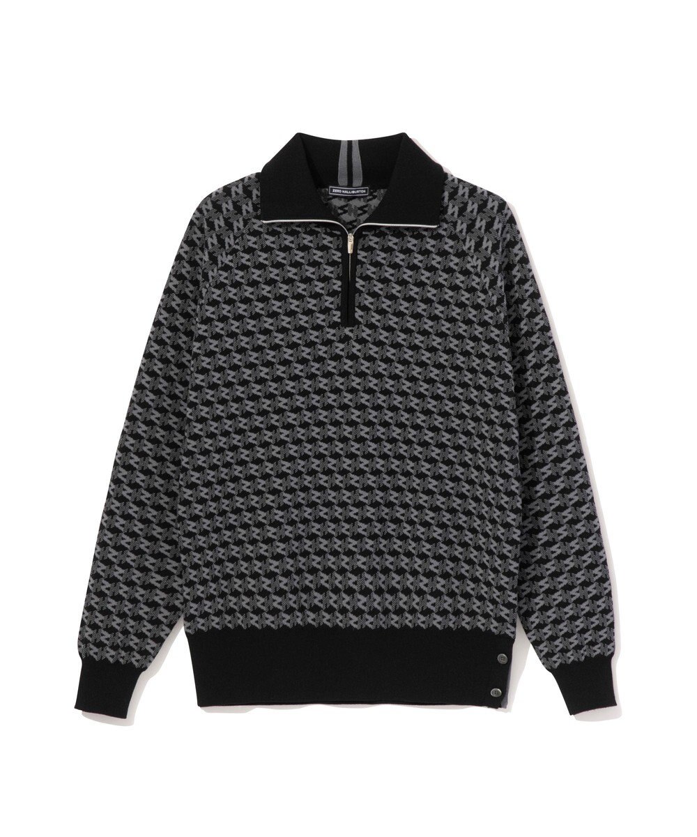 ZERO HALLIBURTON 【セットアップ可能】 モノグラム柄 ハーフジップニット ZHG-W5A4b 85137 