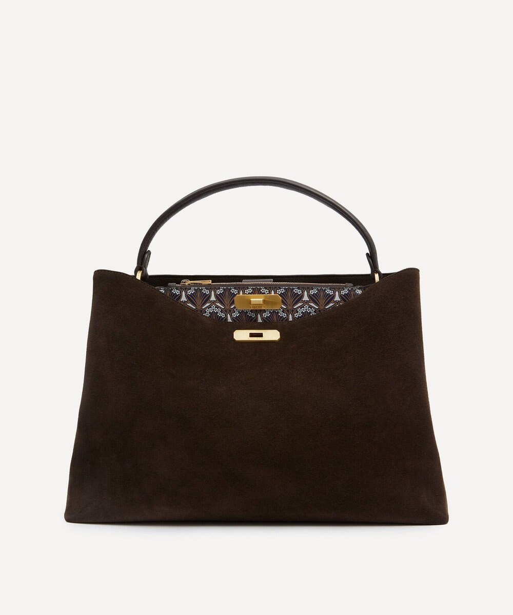 LIBERTY. バーリントン スエード トップハンドル バッグ 