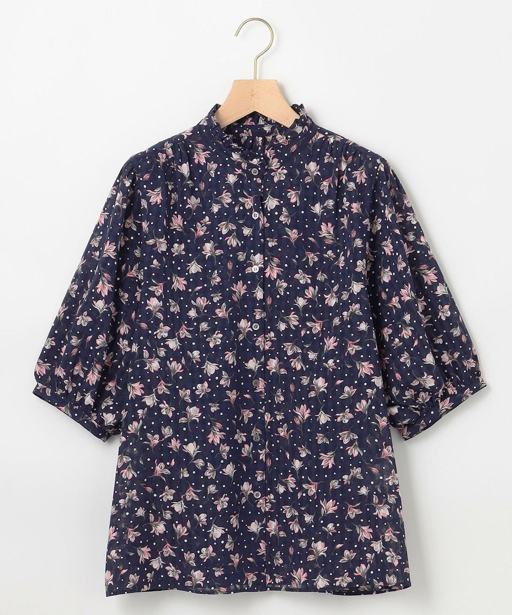 組曲 S フラワードットプリント ブラウス 