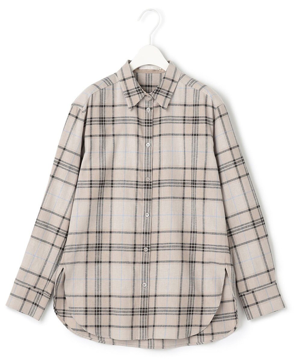 ICB 【洗える】コットンカポックチェック シャツ 