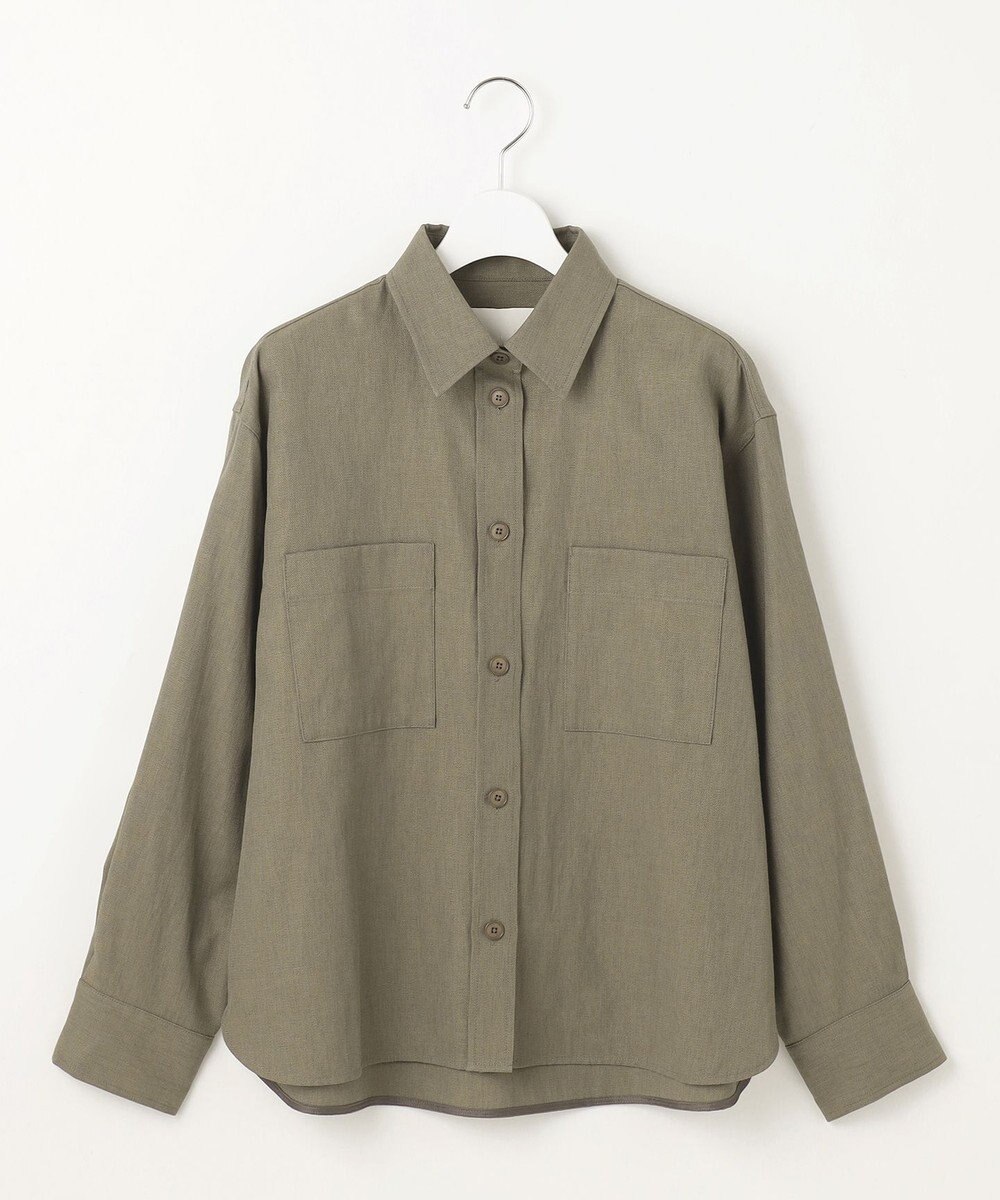 自由区 【洗える】ドビーオックスストレッチシャツ アウター 