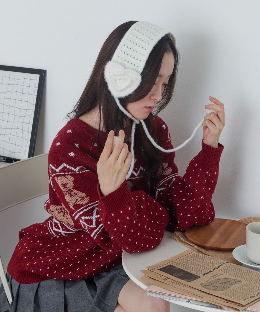 WEGO ハートニットイヤーマフ 