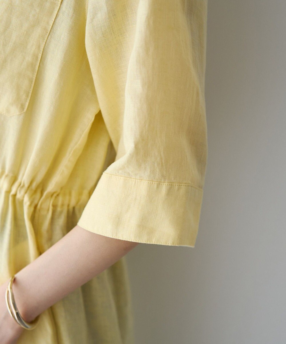 YECCA VECCA フレンチリネンドロストワンピース 