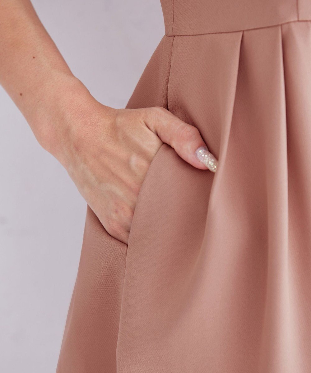 Tiaclasse 【洗える】タックフレアワンピース 