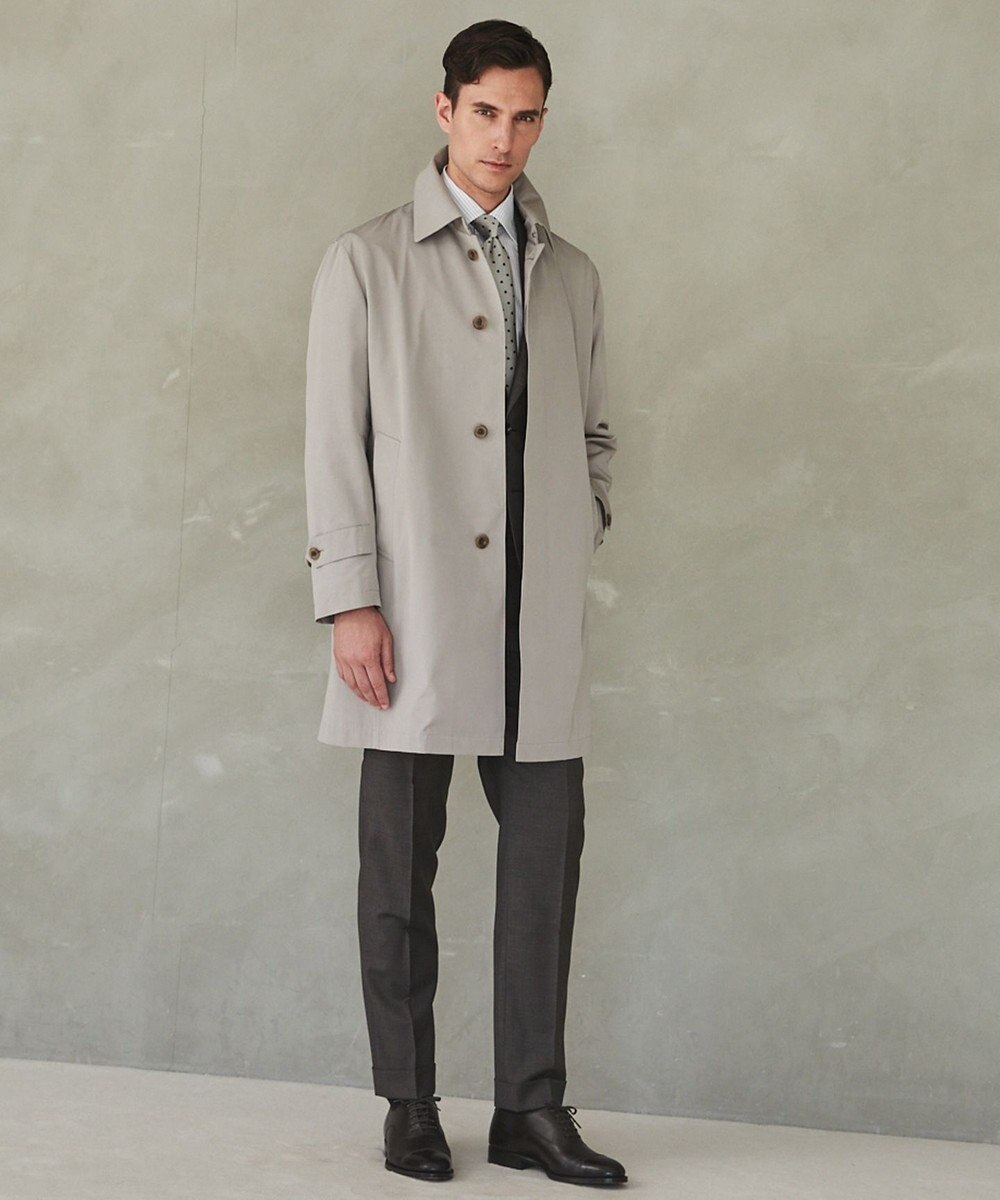 GOTAIRIKU ダウンライナー装着可【半裏仕様】コットンポリエステル ステンカラースプリングコート(25年春夏モデル) 