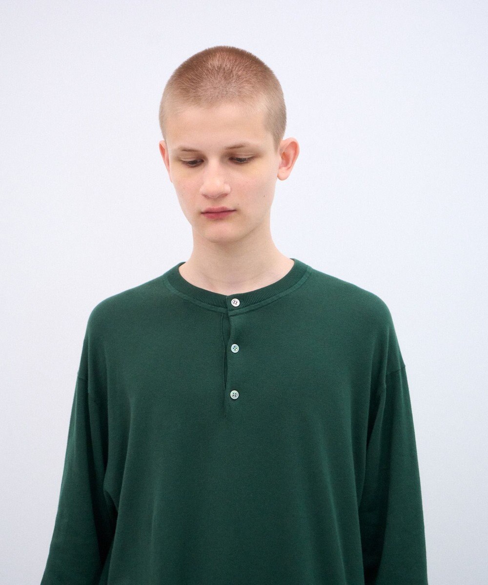 ATON SMOOTH SUVIN | ヘンリーネックセーター - UNISEX 
