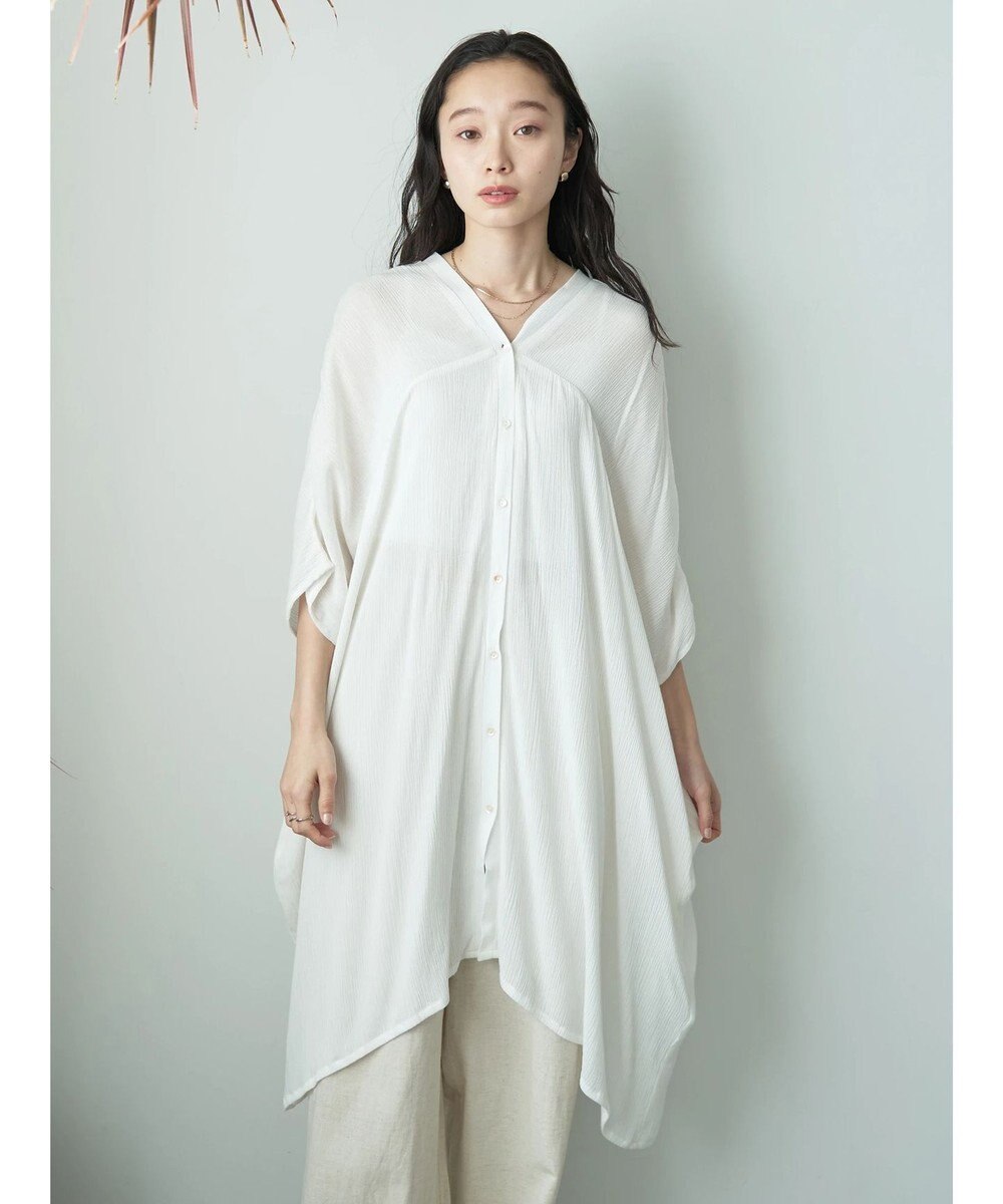 earth music&ecology レーヨンビッグシャツチュニック 