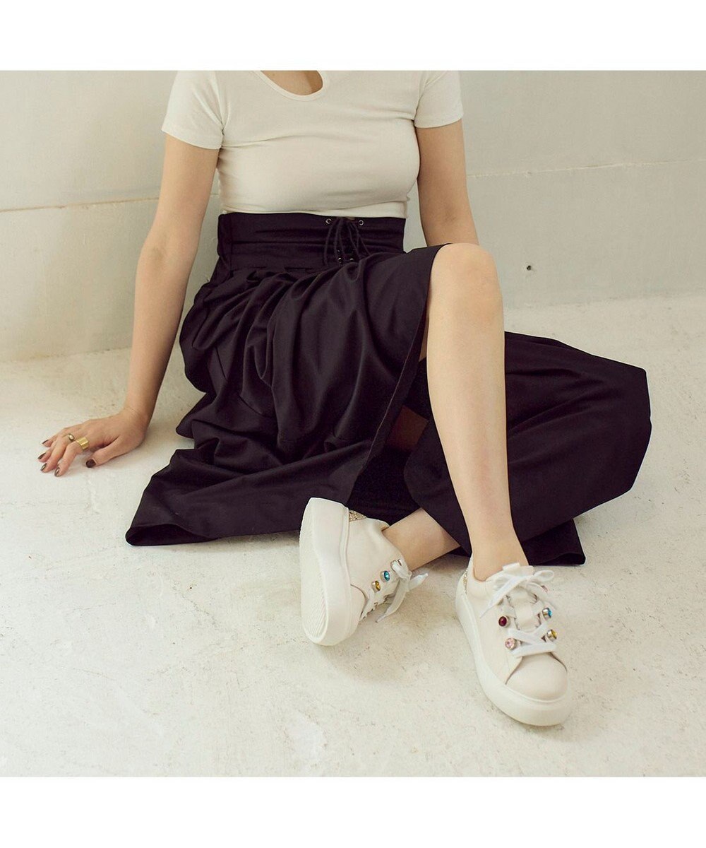 MODE ET JACOMO <MODE ET JACOMO>厚底ビジュースニーカー 