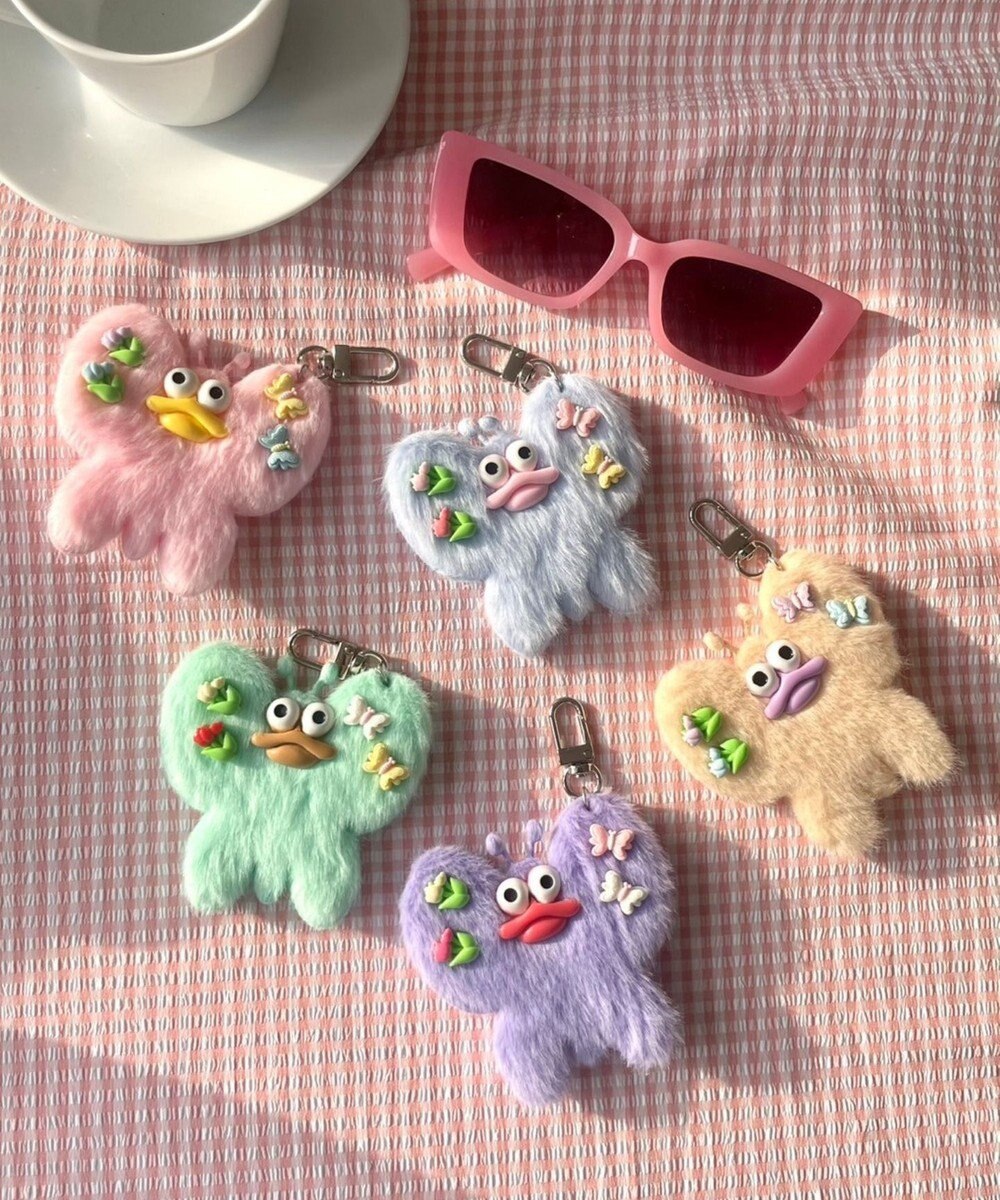 WEGO ぱたぱたちょうちょモンスターぬいぐるみキーホルダー 