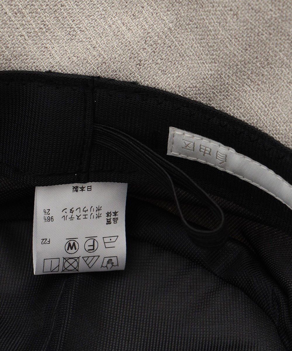 自由区 【洗える】フェイクリネンワイドブリム ハット 