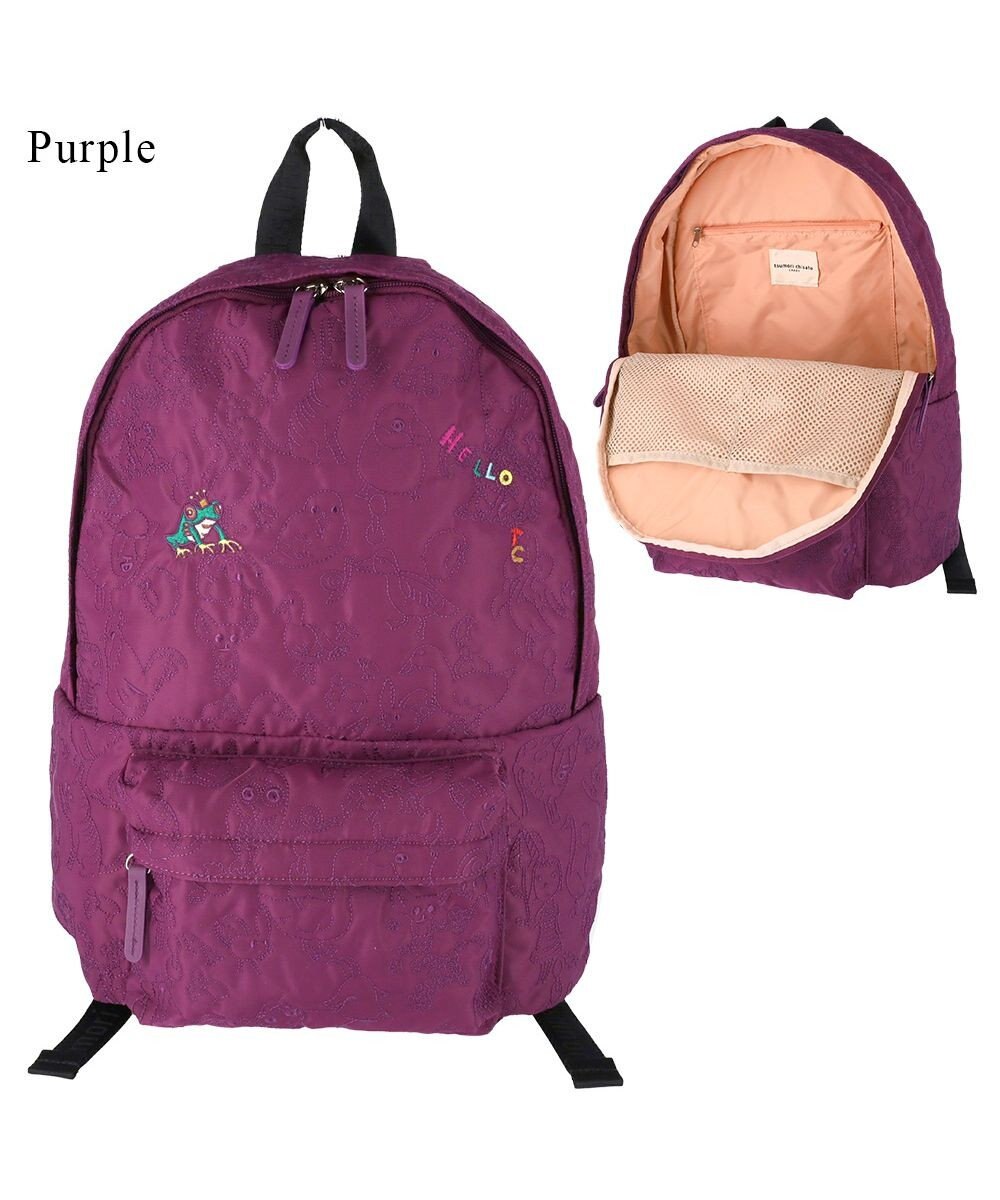 tsumori chisato CARRY 森のどうぶつ刺繍 バックパック/リュック 