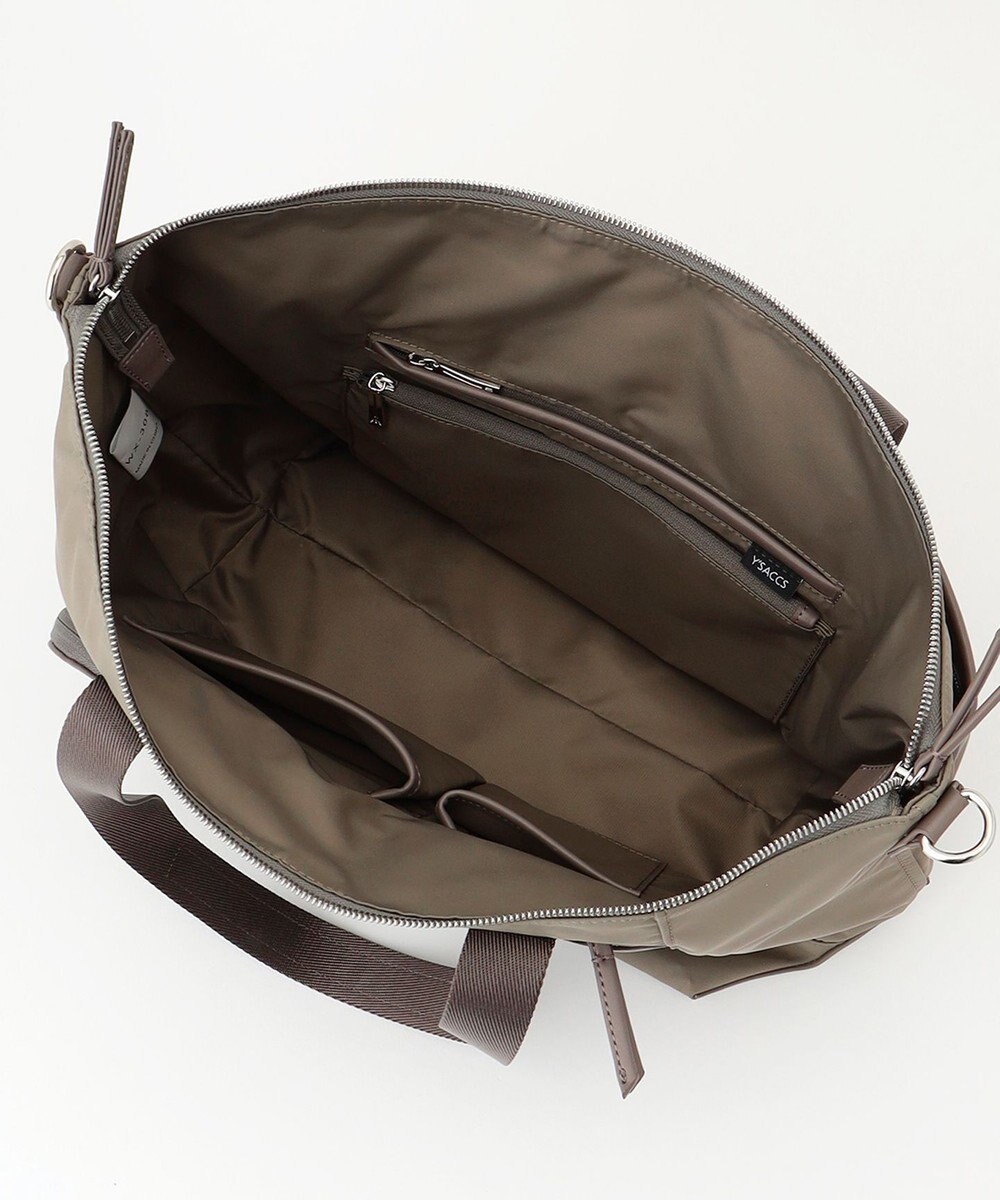 Y'SACCS ナイロン×リサイクルレザー　コンビマルチトート 