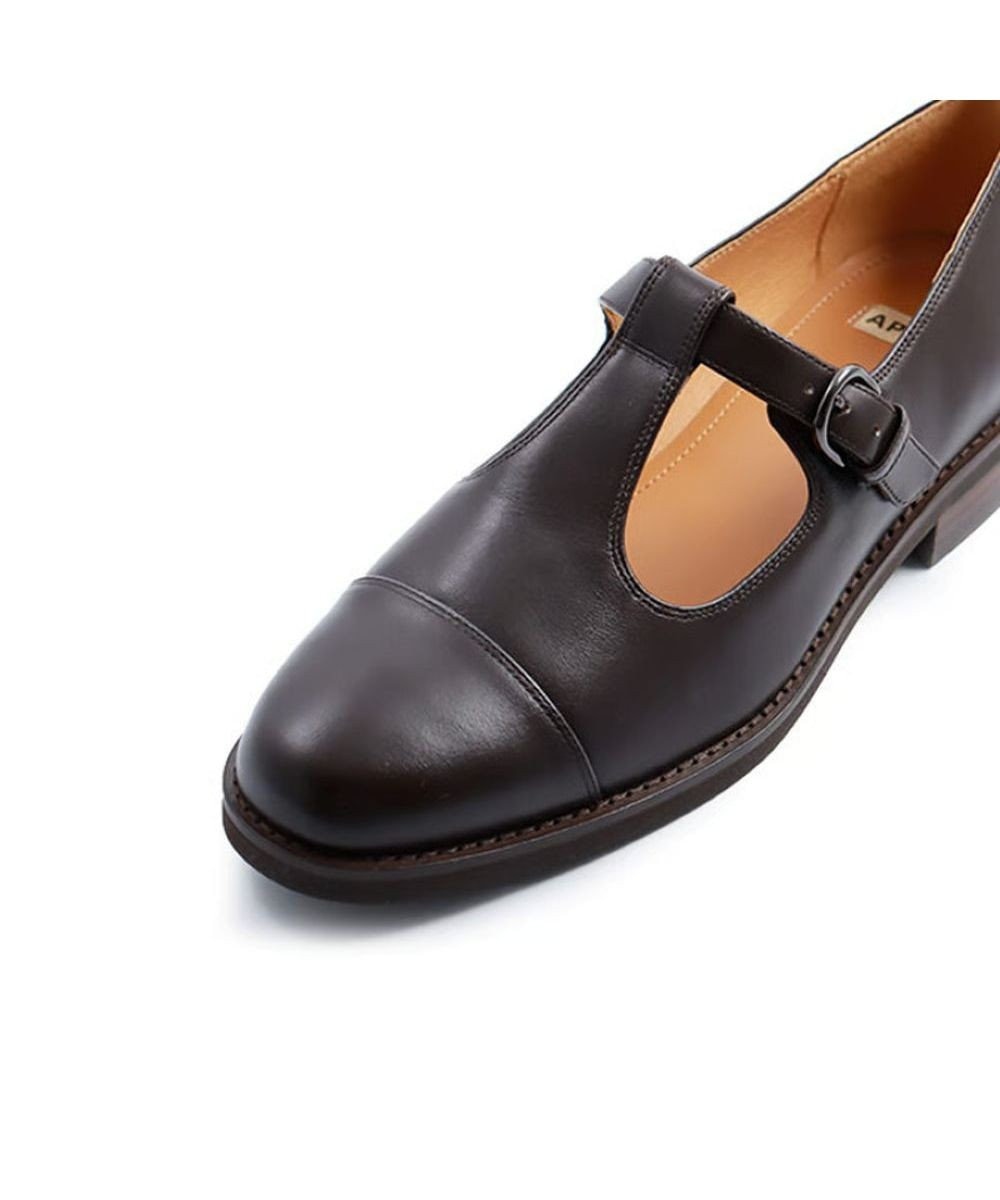 APOM イタリアンカーフ Tストラップシューズ 30 