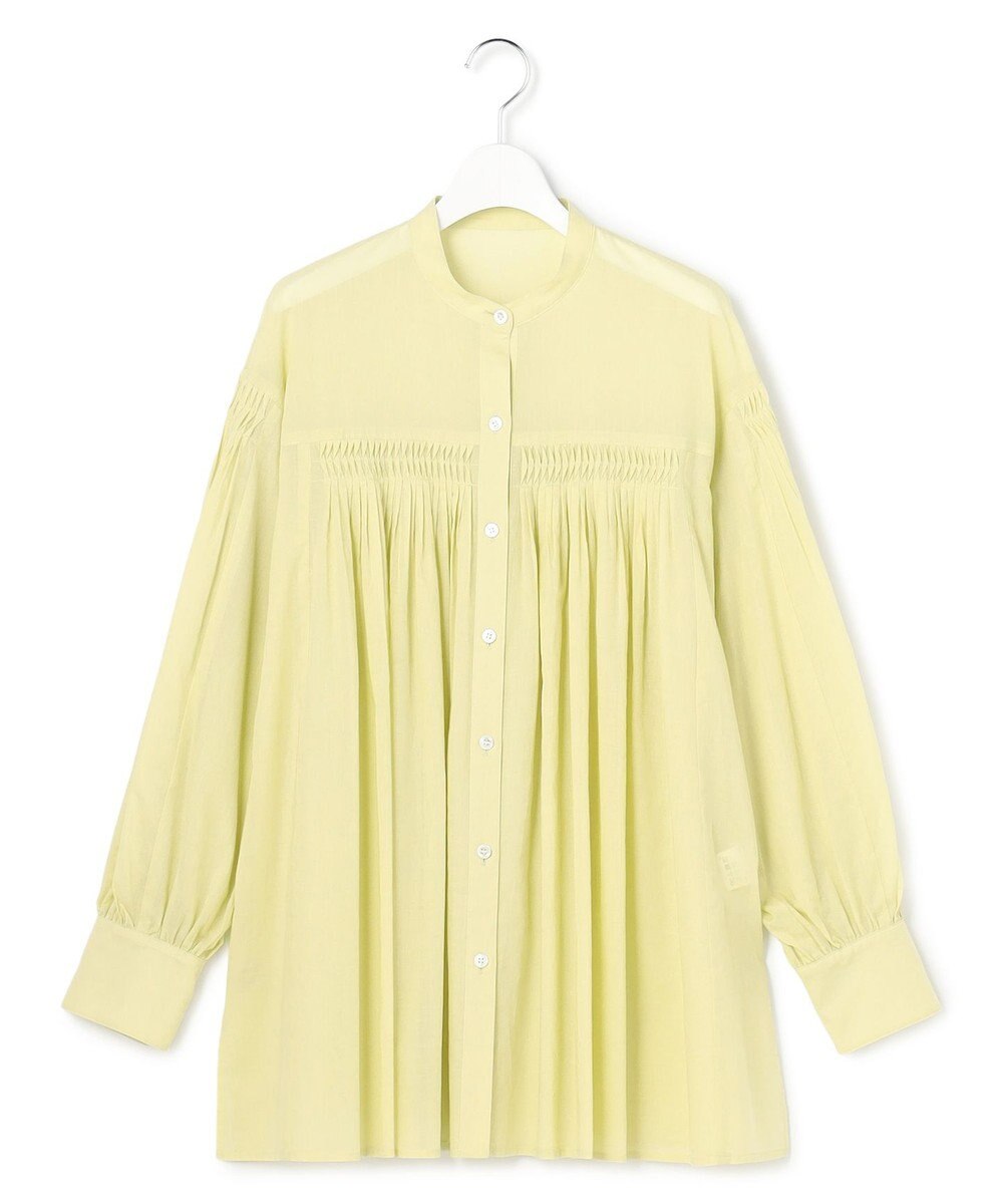 23区 L 【SLOW/一部店舗限定】コットンボイル ギャザー ブラウス 