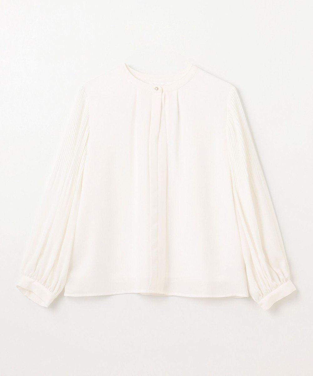 ANY 【洗濯機可/2WAY】プリーツスリーブブラウス 
