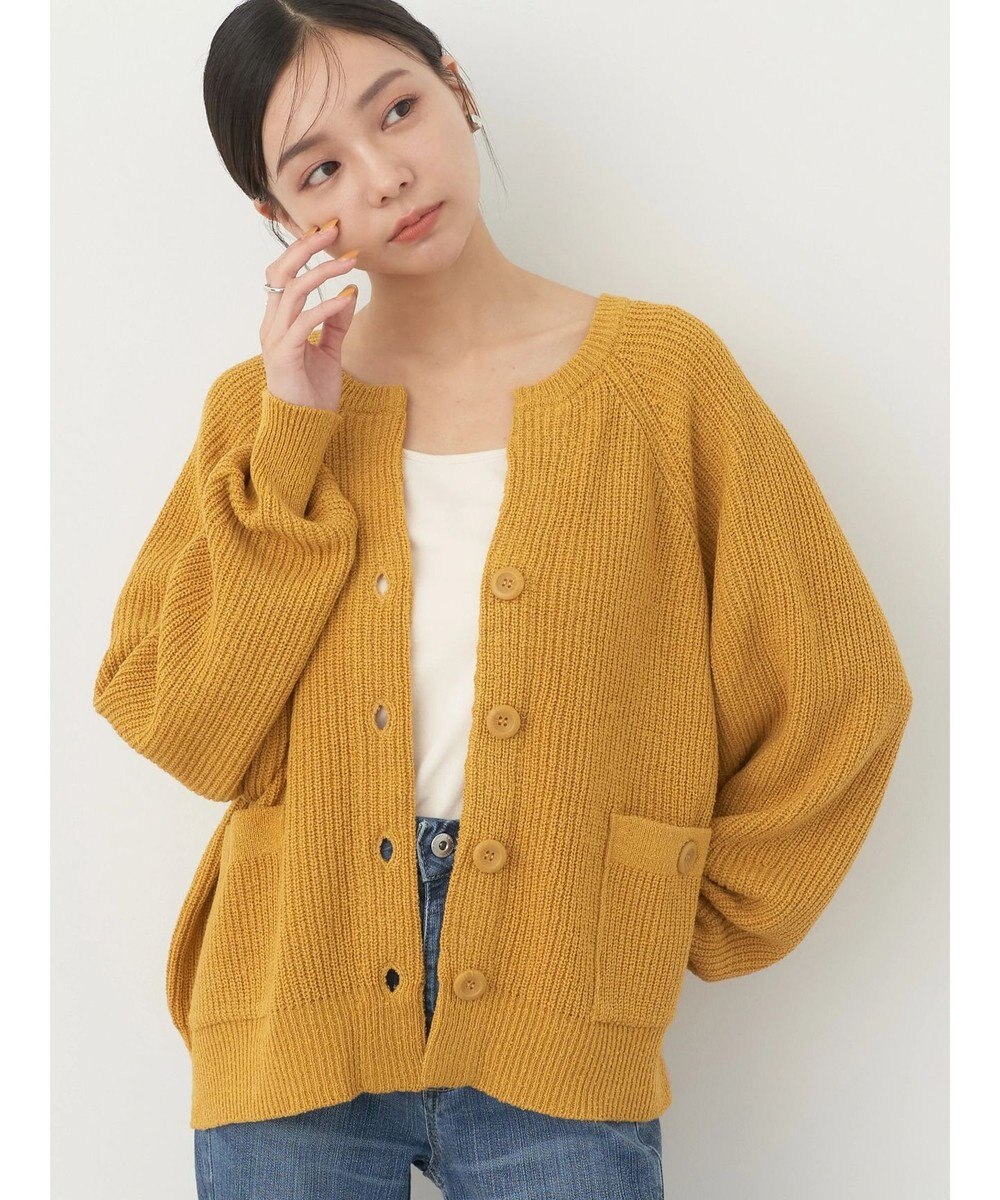 earth music&ecology ブークレーキーネックカーディガン 