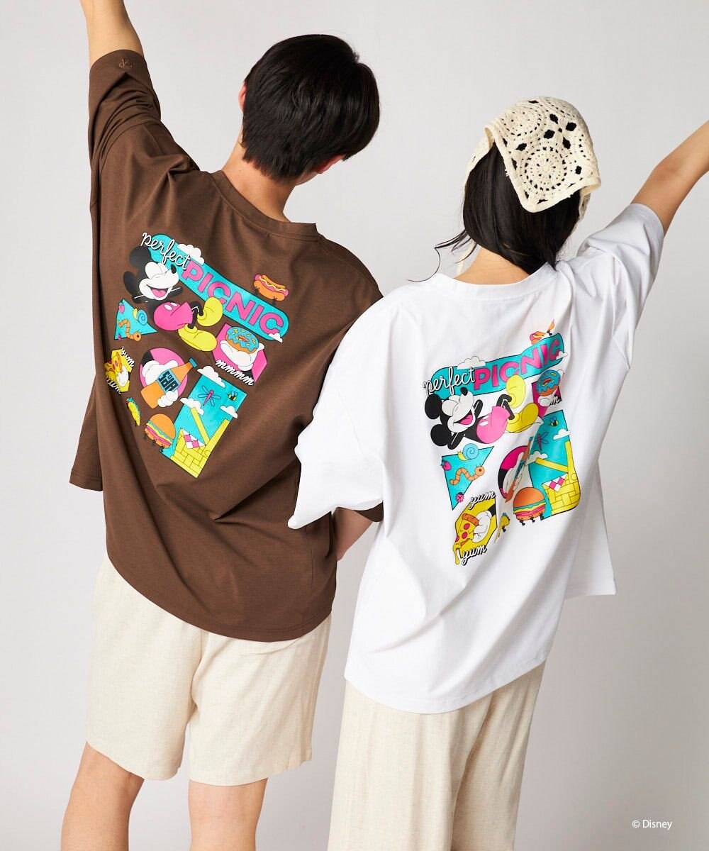 OP／FILA 【Ocean Pacific】ミッキー/水陸両用ビッグTシャツ/ユニセックス 