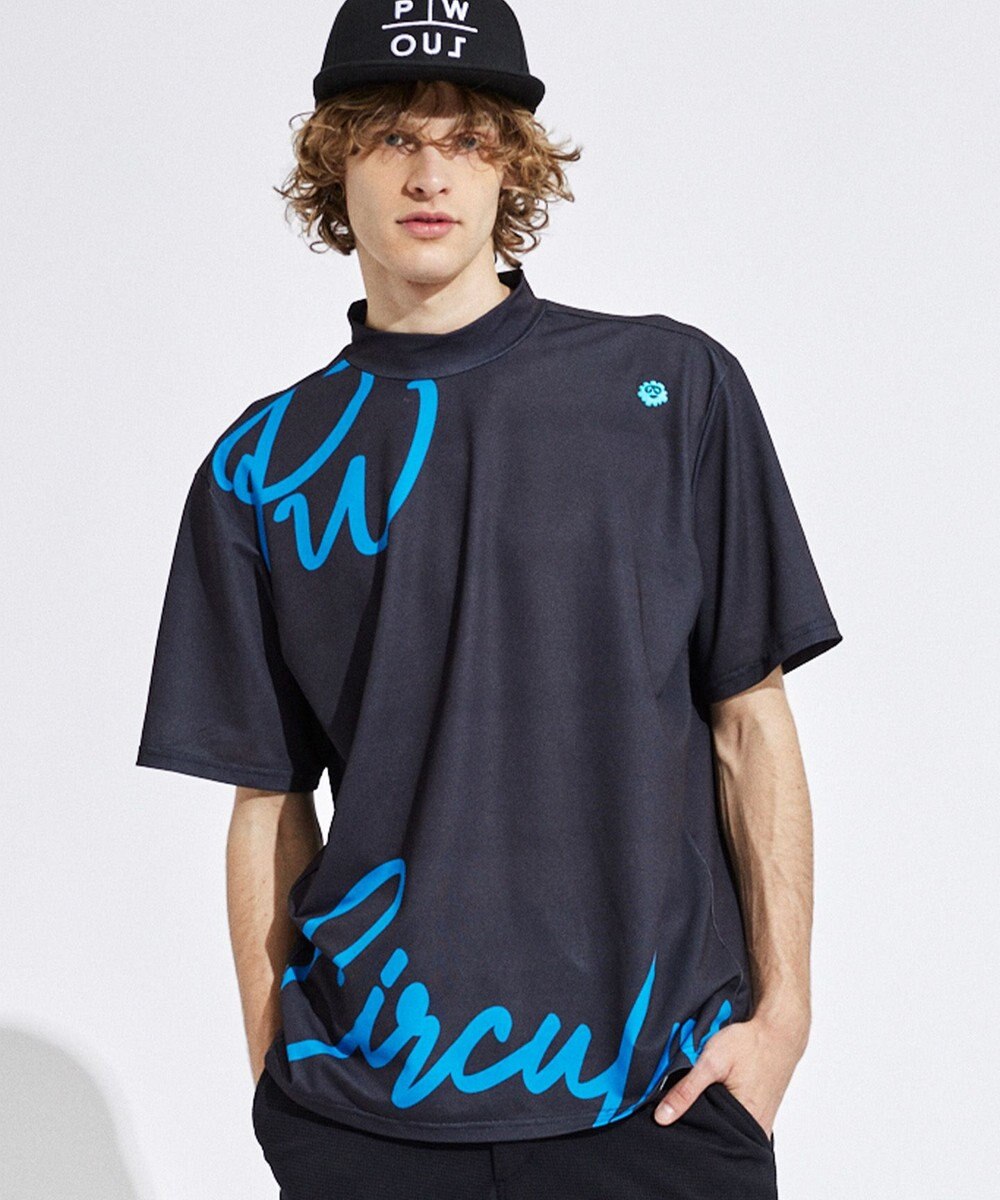 PW CIRCULUS 【吸水速乾 / 伸縮性抜群】【MEN】筆記体ロゴ COOLベンチレーションモック T 