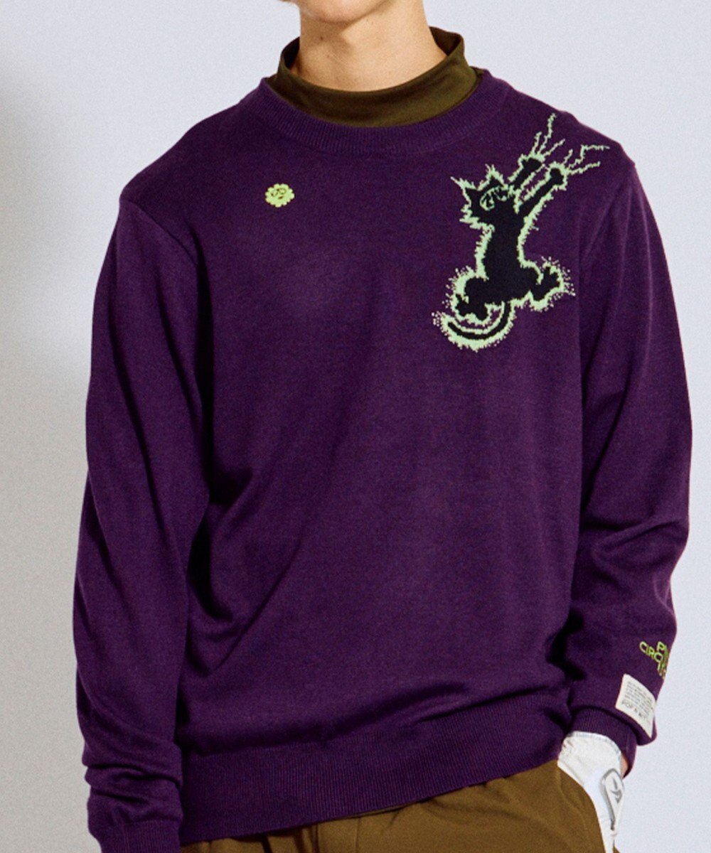 PW CIRCULUS 【MEN】Spark cat クルーネックニット ゴルフ 