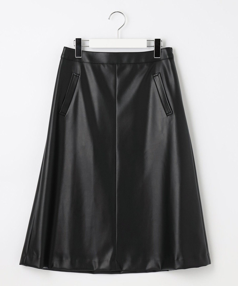 J.PRESS LADIES 【洗える】シンセティックマットleather スカート 