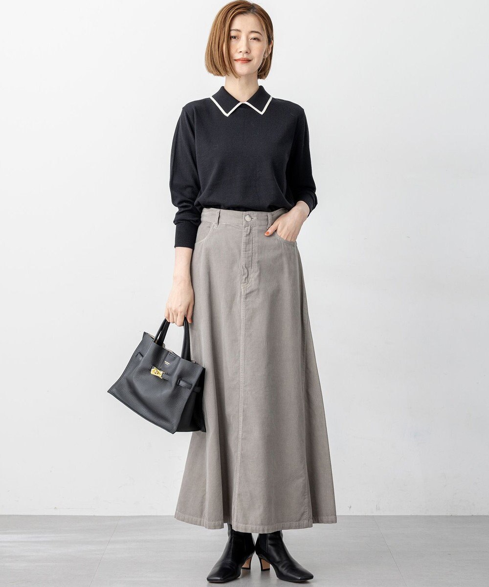 23区 【Oggi11月号掲載/洗える】コットン コーデュロイ スカート 