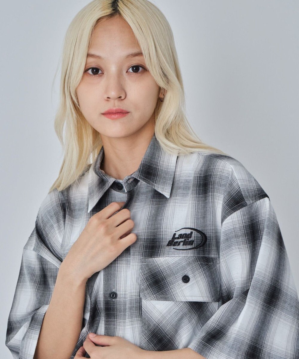 WEGO 【ユニセックス着用ITEM】グラフィックオンブレチェックシャツ（SS） 