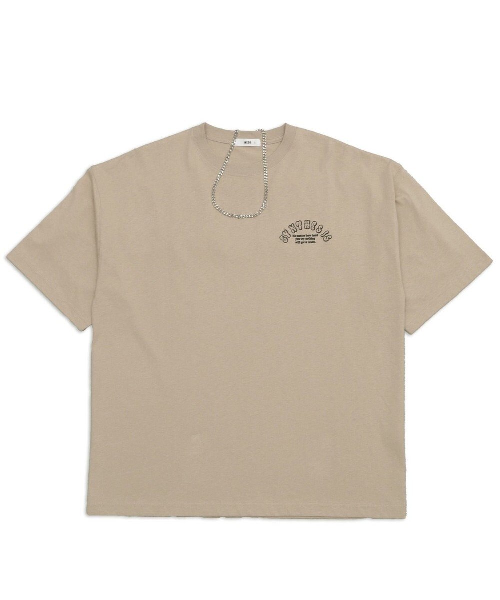 WEGO 【ユニセックス着用ITEM】アクセ付きストレートロゴT（SS） 