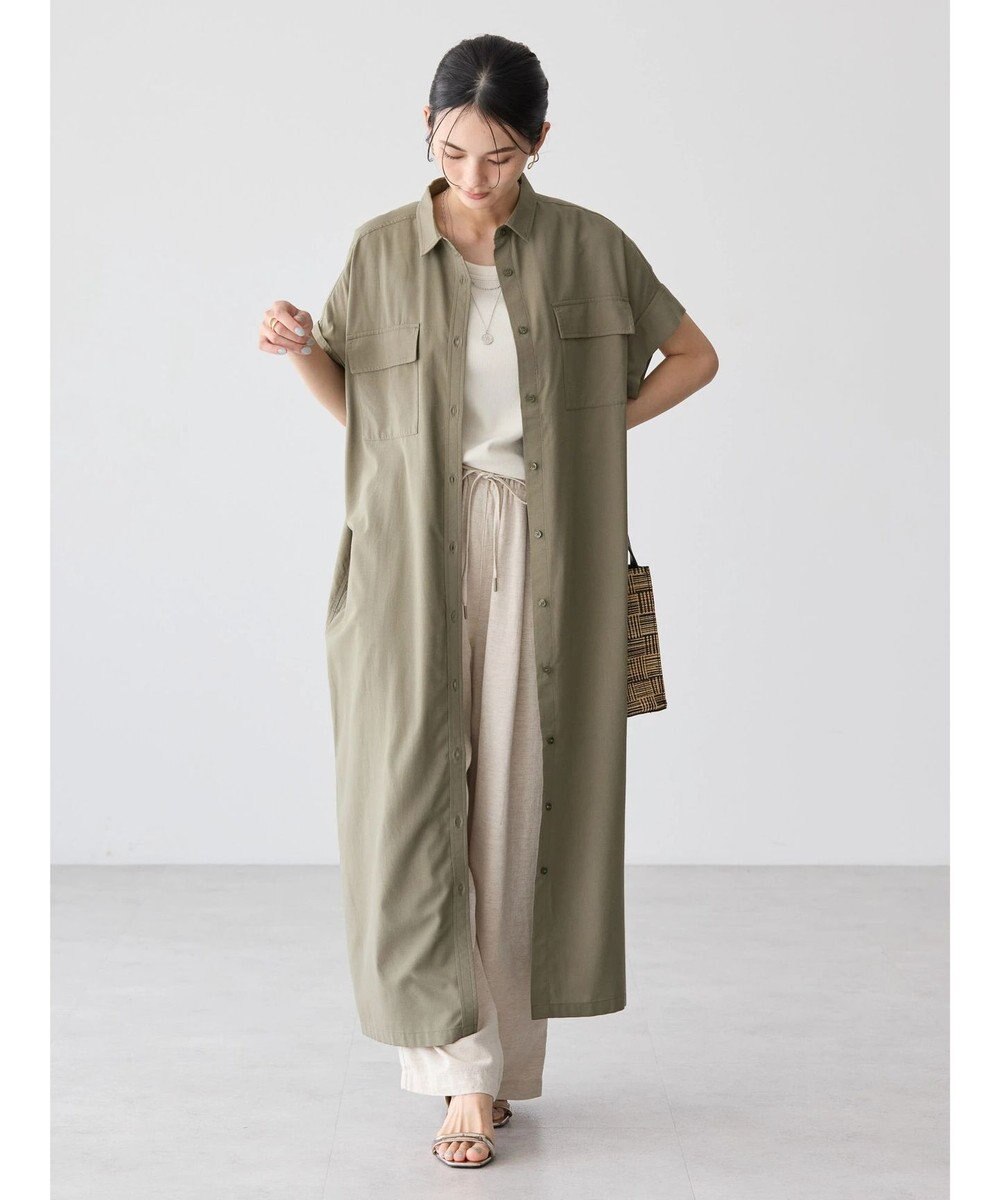 AMERICAN HOLIC 接触冷感＋ＵＶカットＷポケットシャツワンピース 