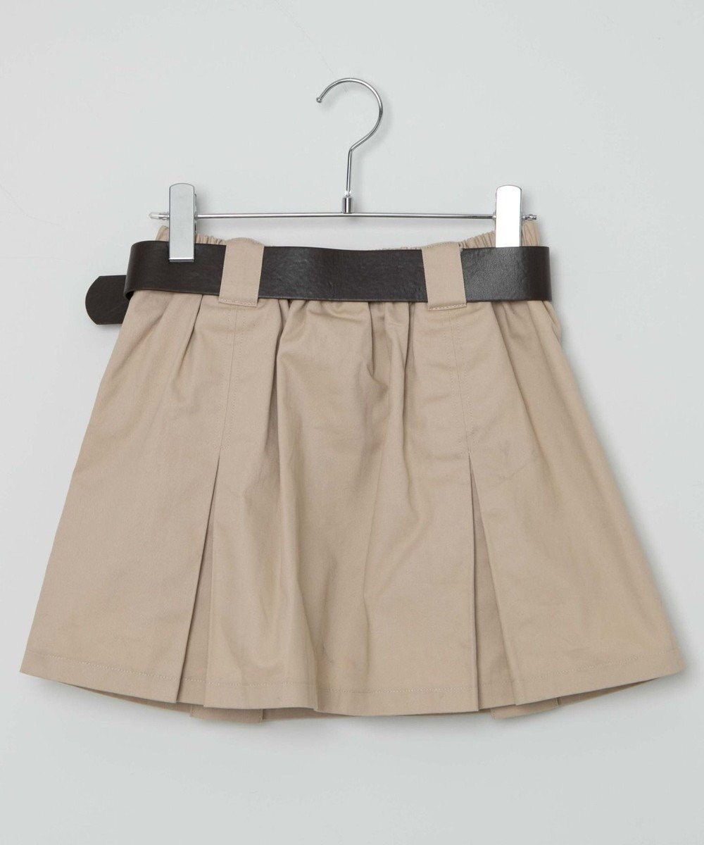 WEGO ベルト付チノプリーツスカパン 