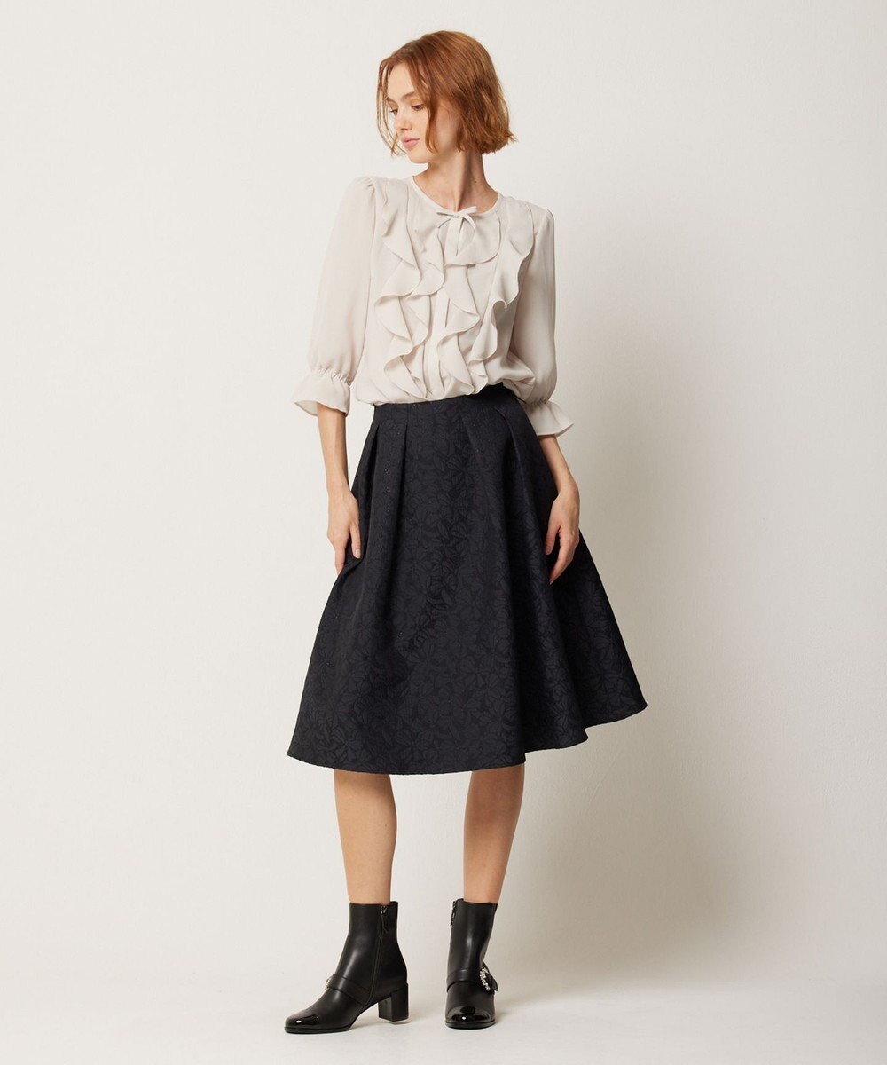 TOCCA 【WEB限定カラーあり】【消臭・洗える】RIBBON LABYRINTH JACQUARDスカート 